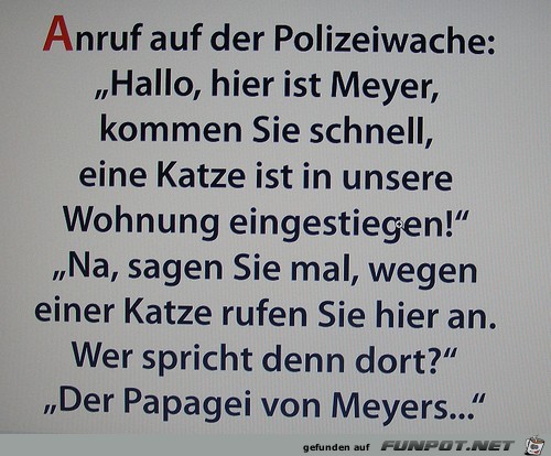 Anruf bei der Polizei