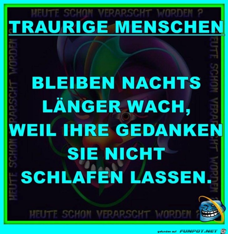 Traurige Menschen