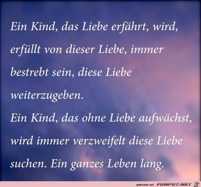 Ein Kind, das Liebe erfhrt