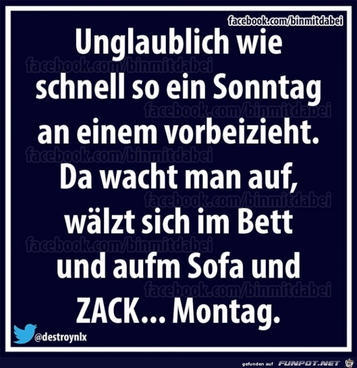 Und zack Montag Und zack Montag