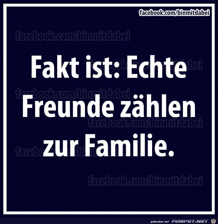 Fakt ist: Freunde zhlen zur Familie