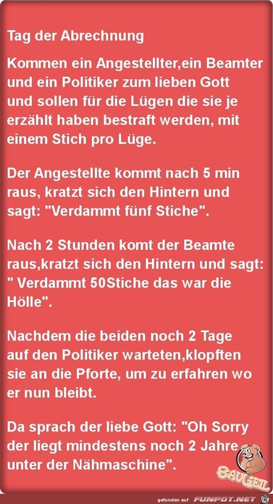 Tag der Abrechnung Tag der Abrechnung