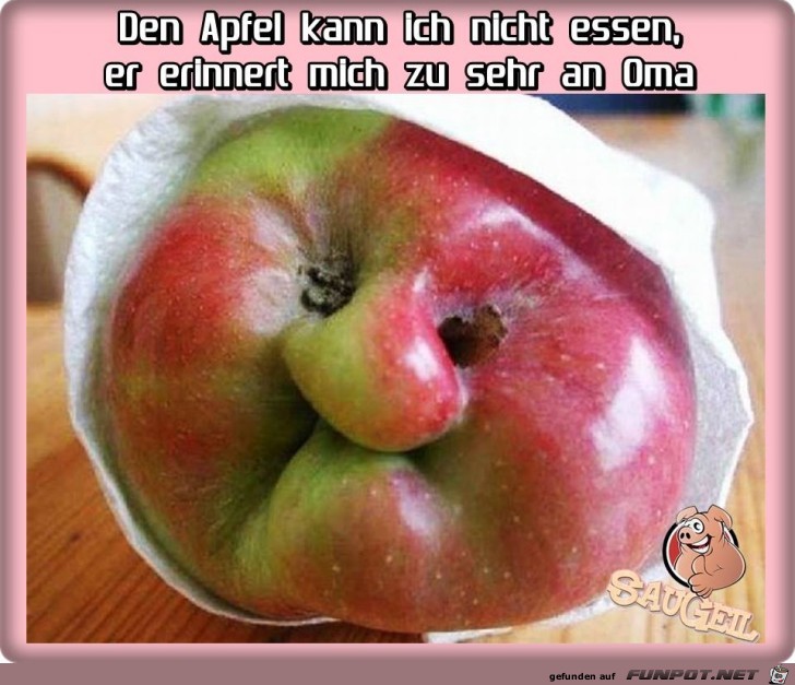 Den Apfel kann ich nicht essen