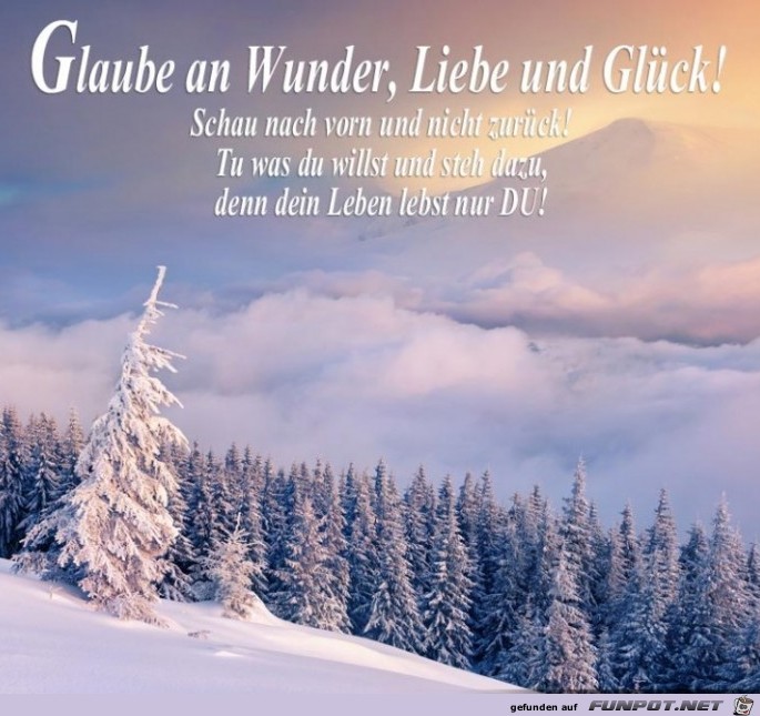 glaube an Wunder 