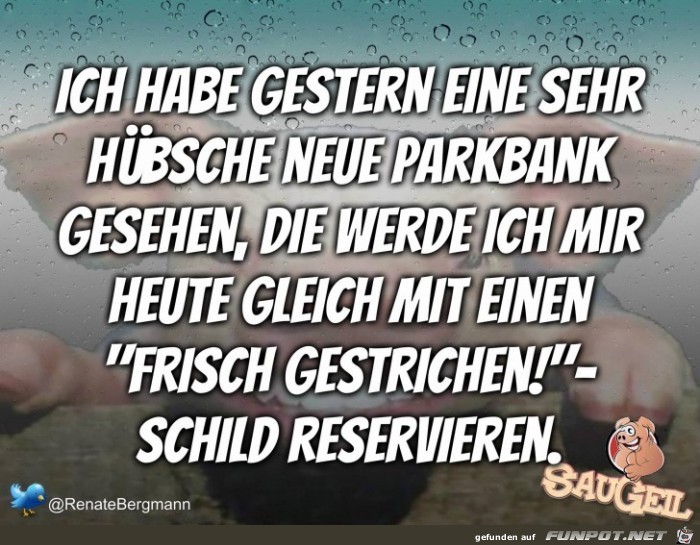 Neue Parkbank Neue Parkbank