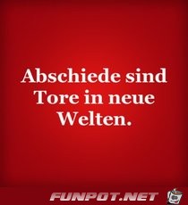 Abschiede sind Tore 