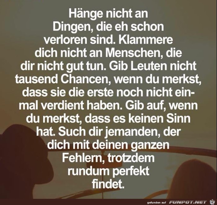 Haenge nicht an Dingen