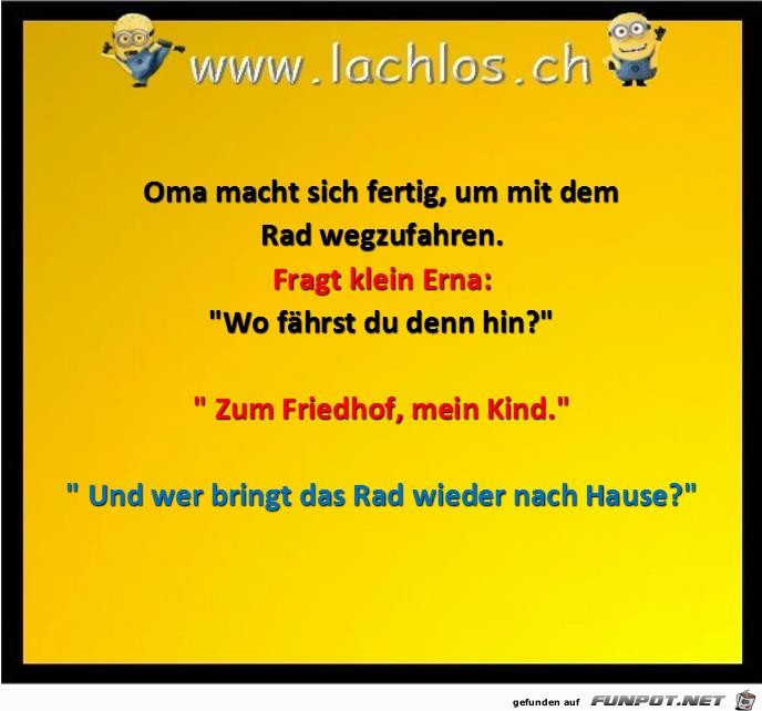 Oma faehrt zum Friedhof Oma faehrt zum Friedhof