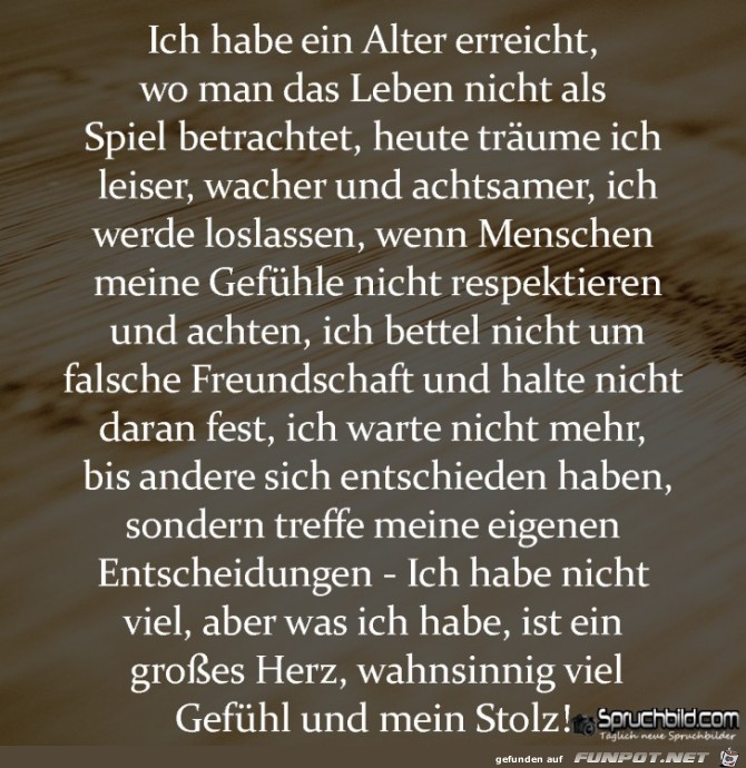 ich habe ein Alter erreicht ich habe ein Alter erreicht