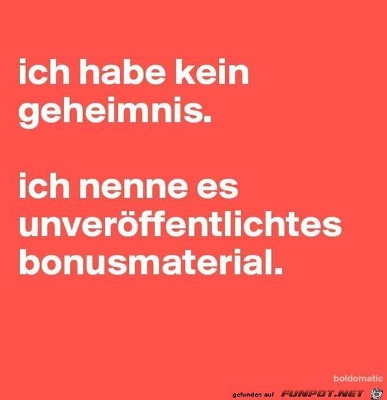 Kein Geheimnis