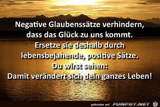 Negative Glaubenssaetze