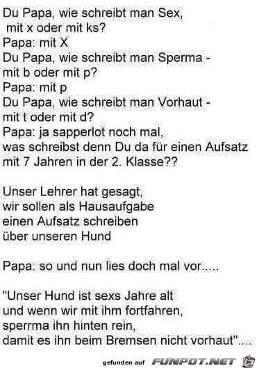 Wie schreibt man Sex