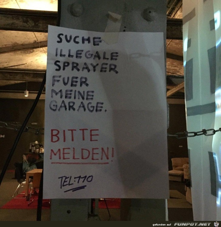 suche illegale Sprayer fr meine Garage