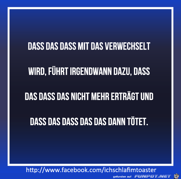 dass das dass das