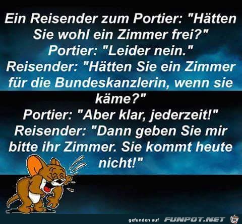 Reisender zum Portier