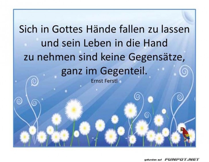 Sich in Gottes Haende Sich in Gottes Haende