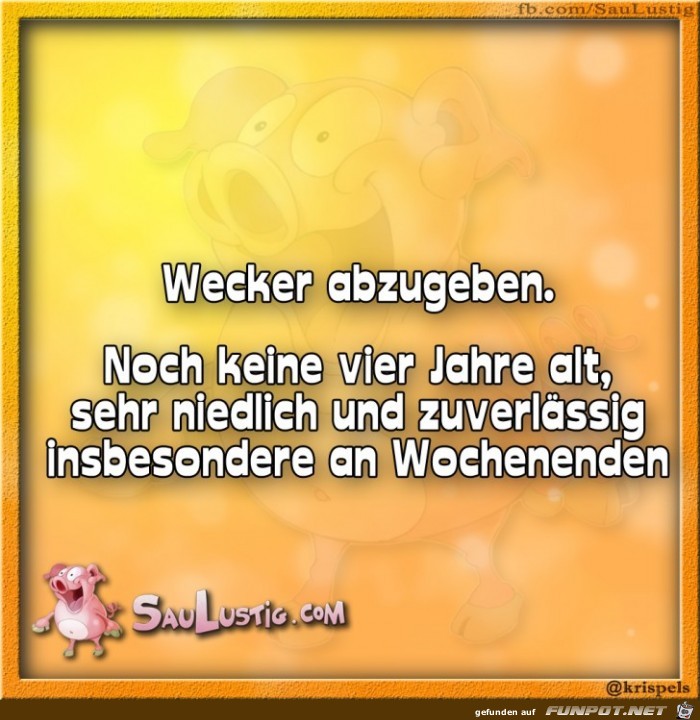 Wecker-abzugeben Wecker-abzugeben