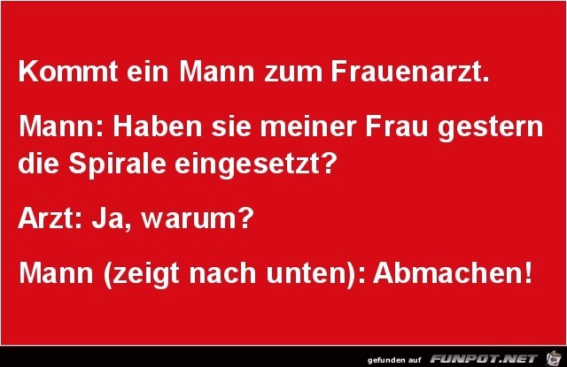 Mann zum Frauenarzt 