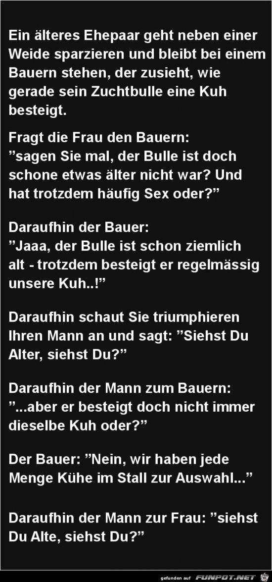 fragt die Frau den Bauern 