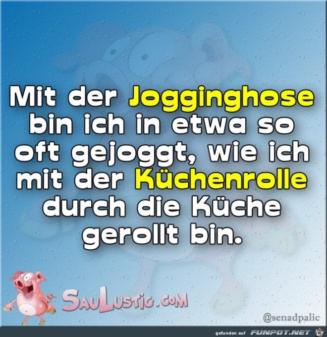 Mit der Jogginghose