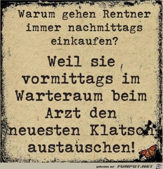 Rentner einkaufen 