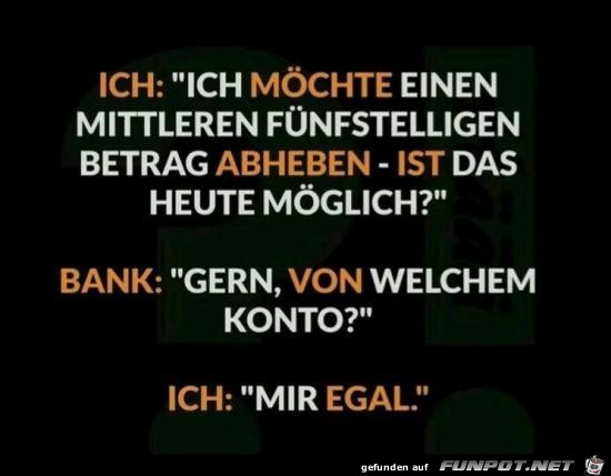 in der Bank