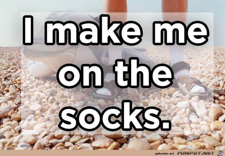 I make me on the socks