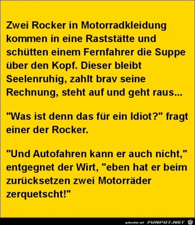 2 Rocker in der Raststaette