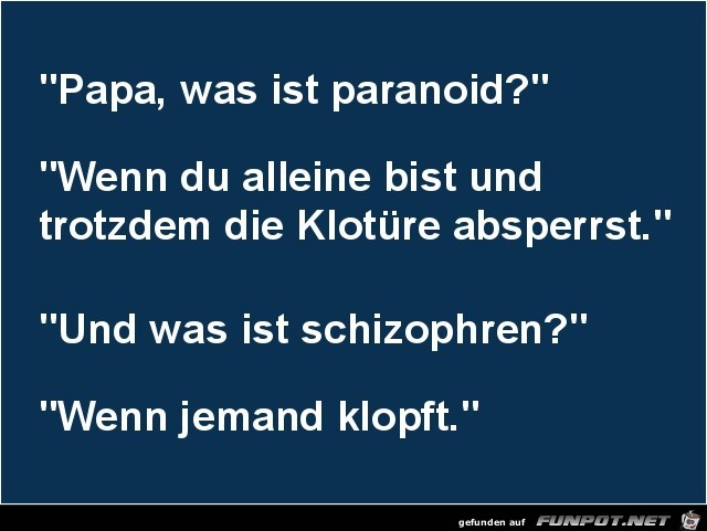 Papa was ist paranoid