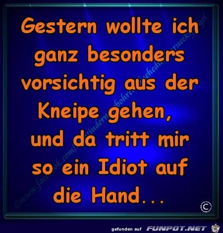 Auf die Hand