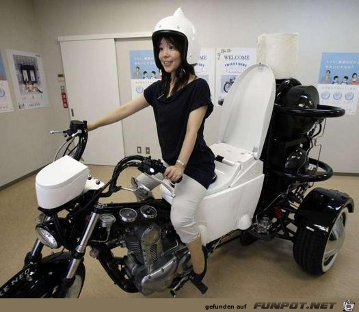 Motorrad mit WC