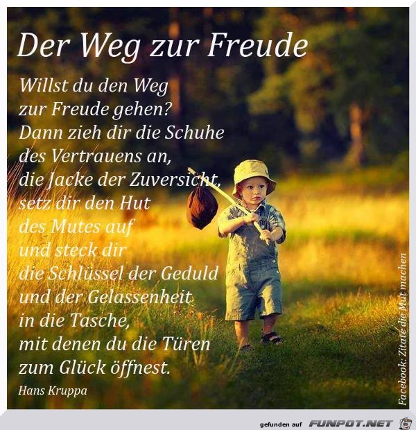 Der Weg zur Freude