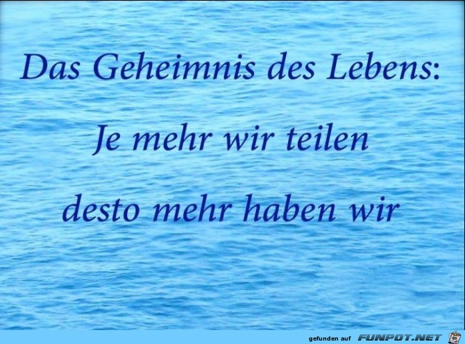 Das Geheimnis des Lebens