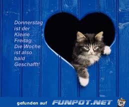 Donnerstag ist der kleine Freitag Donnerstag ist der kleine Freitag