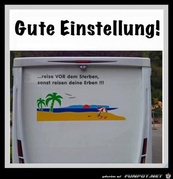 gute Einstellung gute Einstellung