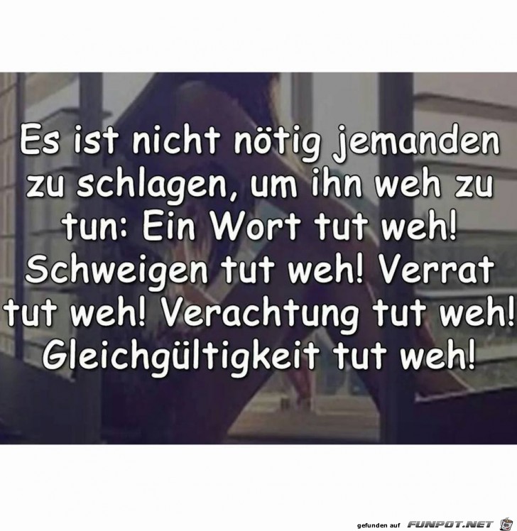 Gleichgueltigkeit tut weh Gleichgueltigkeit tut weh