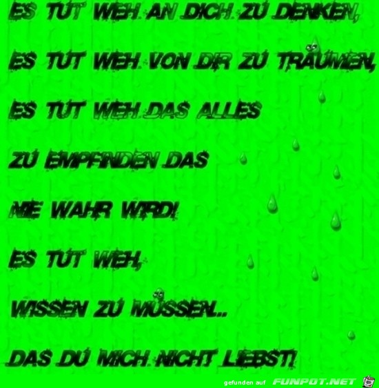es tut weh es tut weh