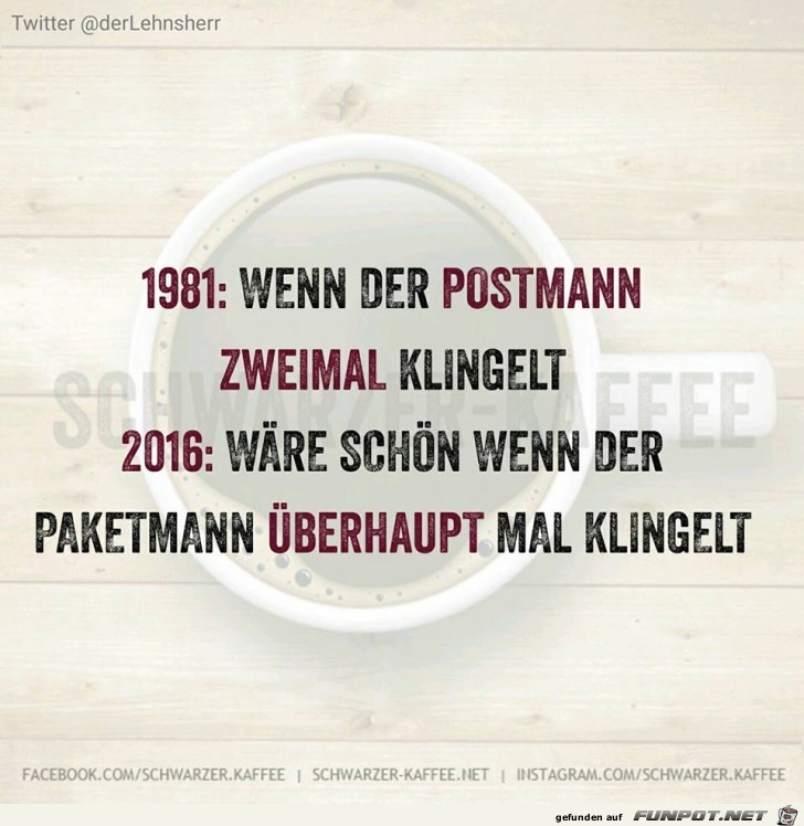 Unterschied bei der Post 1981 und 2016