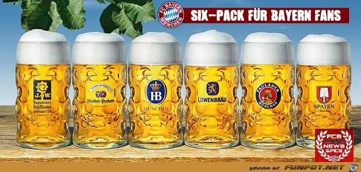Six-Pack fuer Bayern-Fans Six-Pack fuer Bayern-Fans