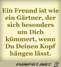 ein Freund ist wie ein Gaertner....