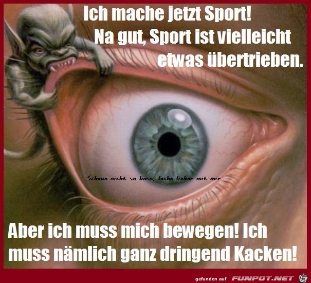 Mache jetzt Sport