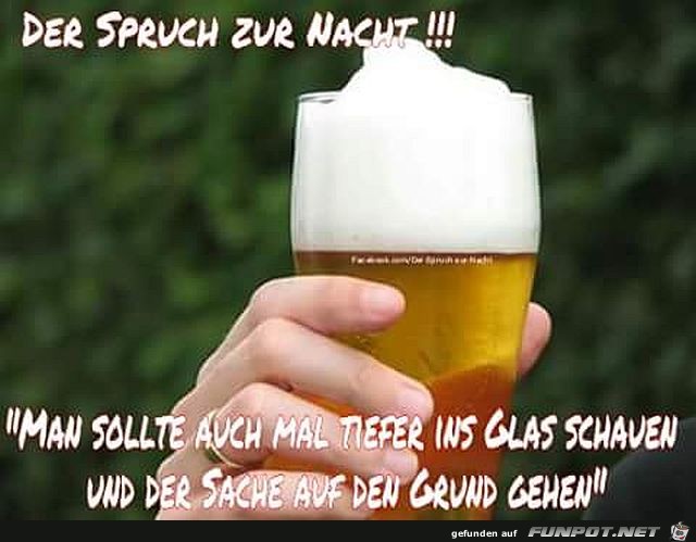 Der Spruch zur Nacht Der Spruch zur Nacht