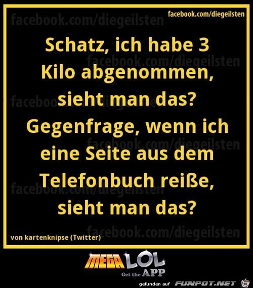 ich habe 3 Kilo abgenommen ich habe 3 Kilo abgenommen