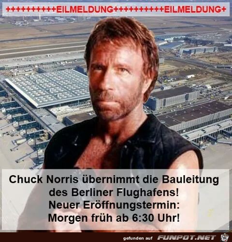 Chuck Norris bernimmt die Bauleitung...