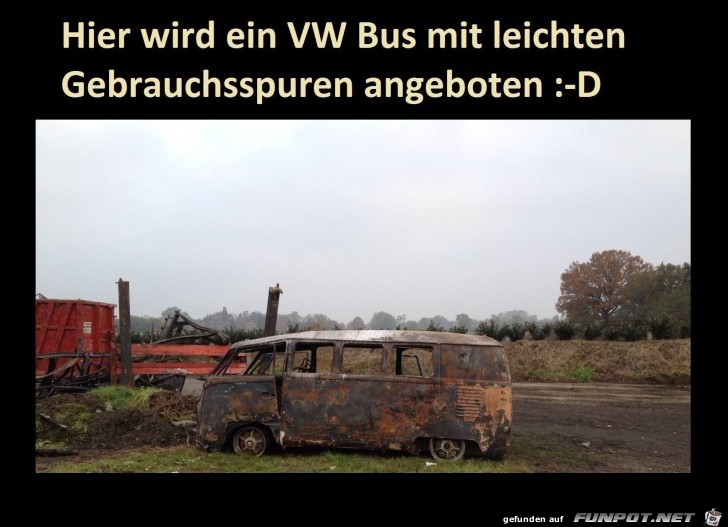 Hier wird ein VW-Bus...