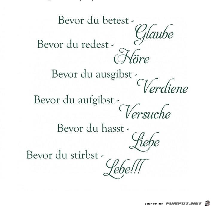 Bevor du betest