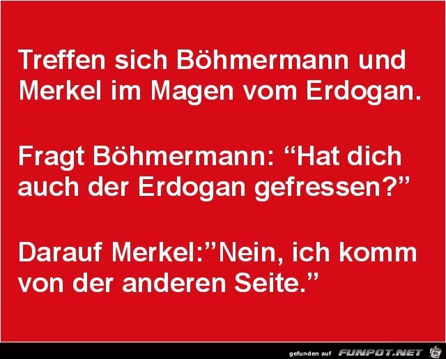 im Magen von Erdogan...