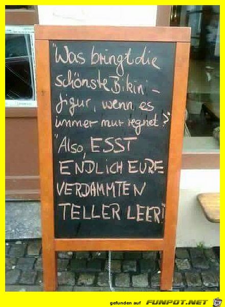 Teller leer essen