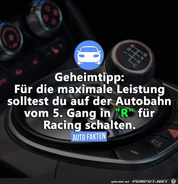 Geheimtip auf der Autobahn