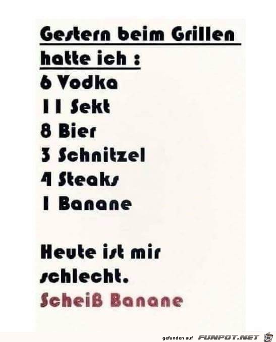 gestern beim Grillen... gestern beim Grillen...